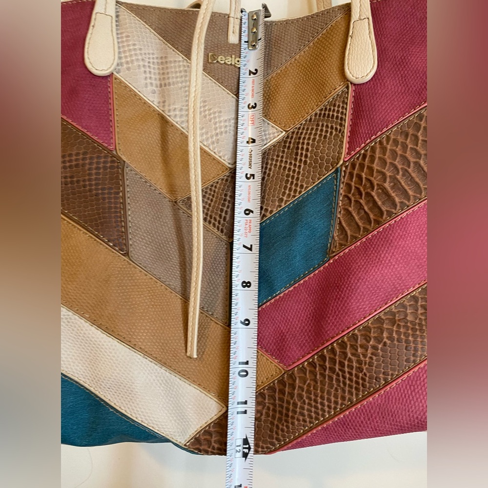 Desigual Colorful Chevron Tote Bag - Picture 5 of 12